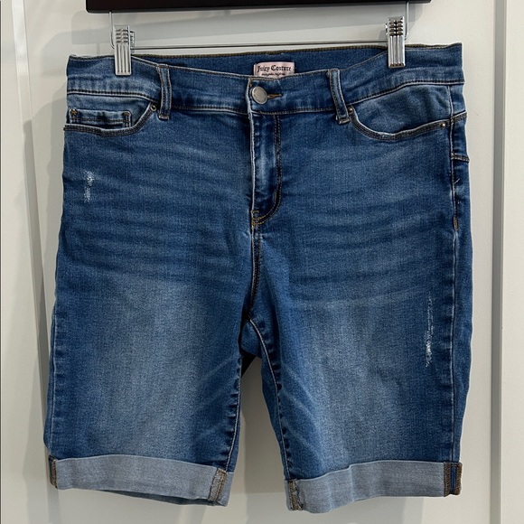 Juicy Couture Pants - Juicy Couture Cuffed Stretch Denim Bermuda shorts |Size 12
